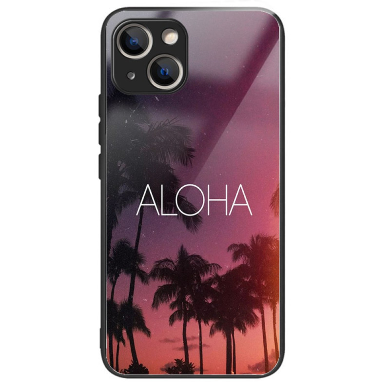 iPhone 15 Plus Hoesje Getemperd Glas ALOHA