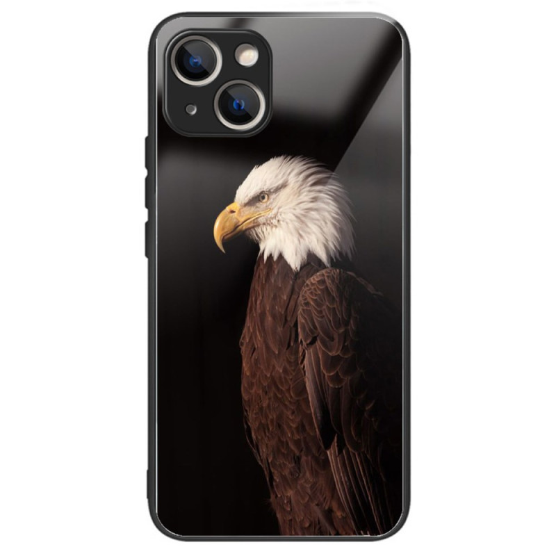 Hoesje iPhone 15 Plus Adelaar van getemperd glas