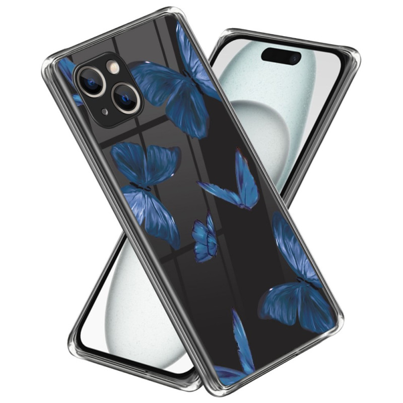 Hoesje iPhone 15 Plus Blauwe Vlinders