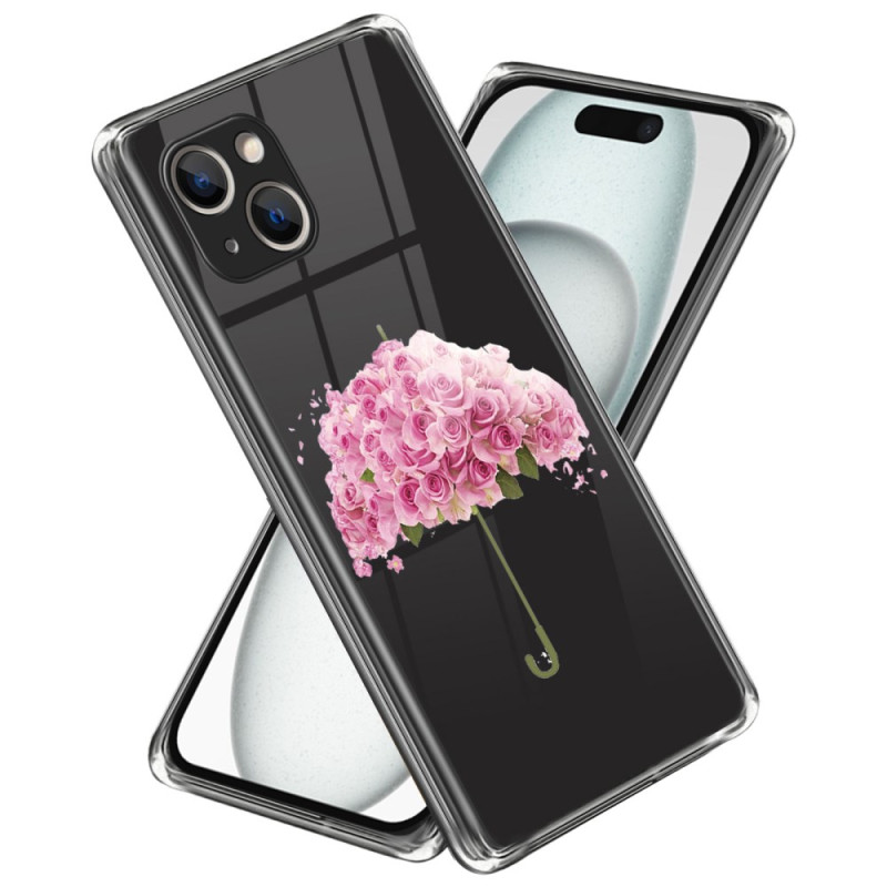 iPhone 15 Plus Paraplu Gebloemd Hoesje