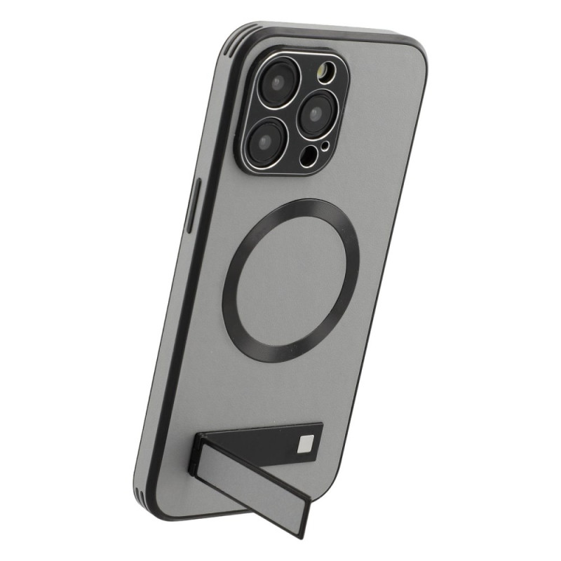 Telefoon 15 Pro etui MagSafe stijl lederen geïntegreerde standaard