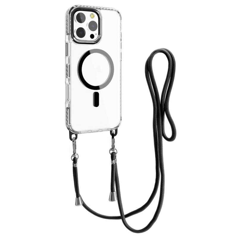 Transparante MagSafe iPhone 15 Pro hoes met snoer