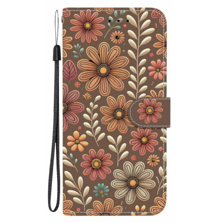 Etui Xiaomi 15T Florale Bruin