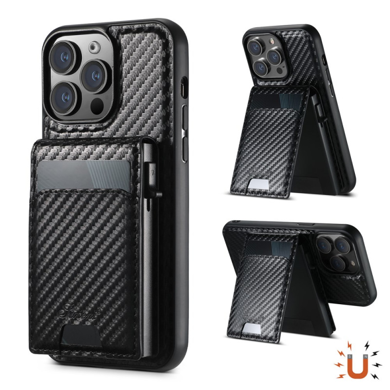 iPhone 15 Pro Max Magsafe koolstofvezel hoesje en kaarthouder SUTENI