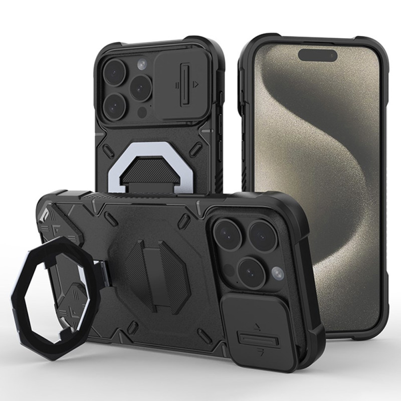 Beschermhoesje iPhone 15 Pro Max Magsafe Militaire bescherming met sleutelkoord