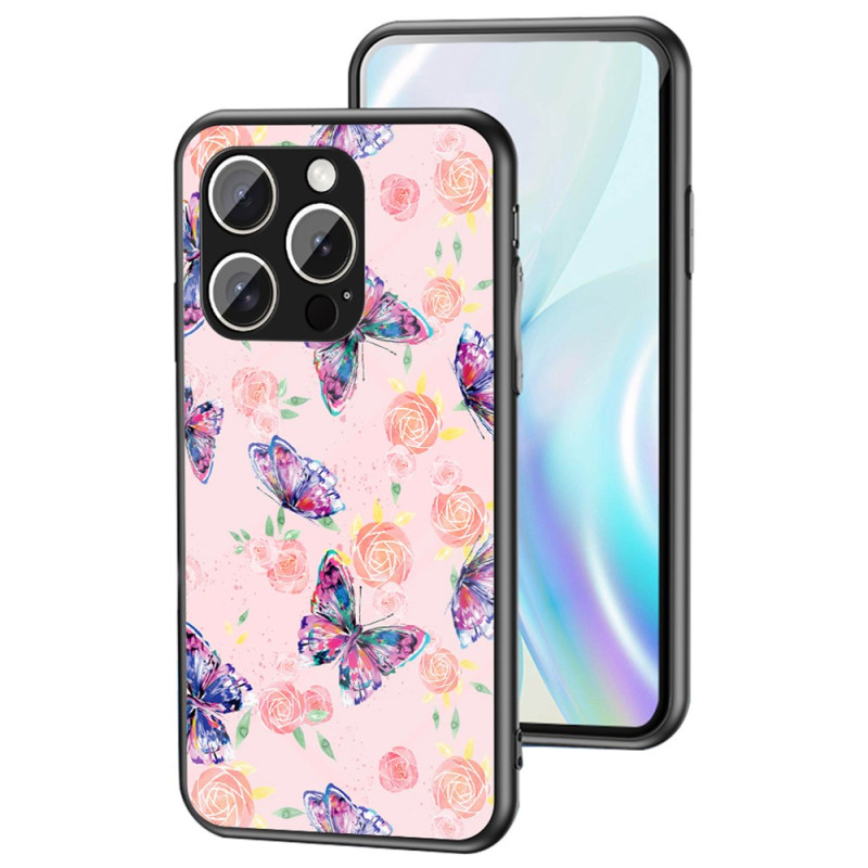 Hoesje iPhone 15 Pro Max Gehard glas Vlinders