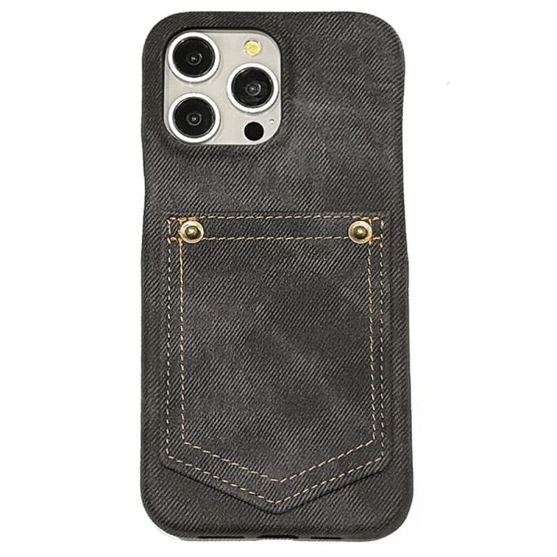 Hoesje iPhone 15 Pro Max Design Kaartetui Jeans