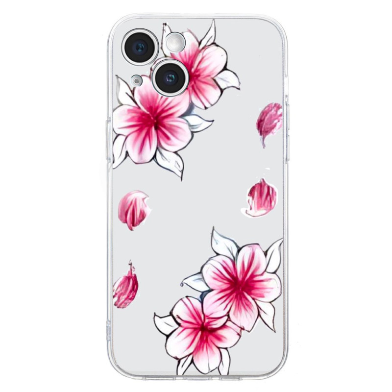 Hoesje iPhone 14 Roze Bloemmotief