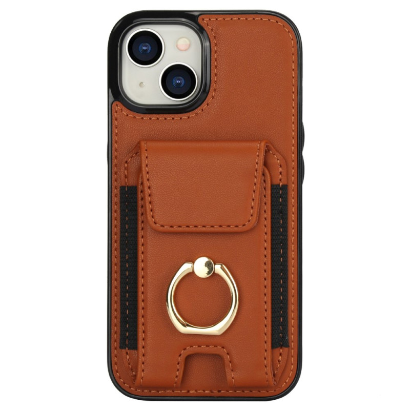 Etui iPhone 14 Kaarthouder en standaard met leereffect