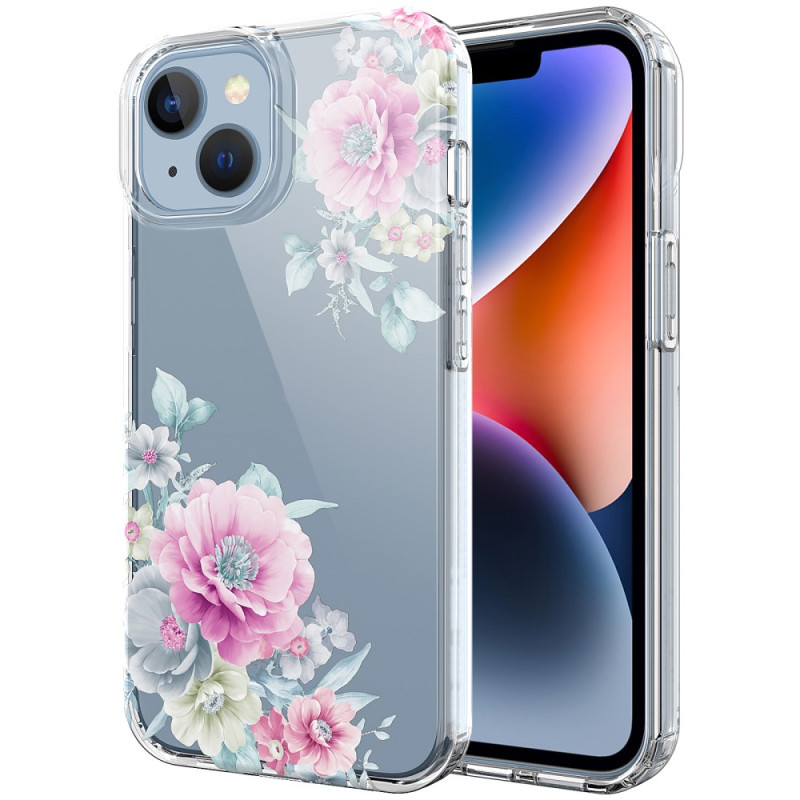 Transparant Bloemen iPhone 14 Hoesje