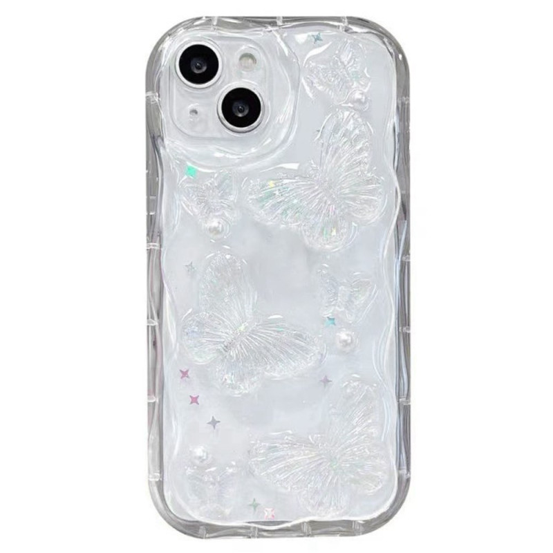 iPhone 14 Parel Vlinder Ontwerp Hoesje