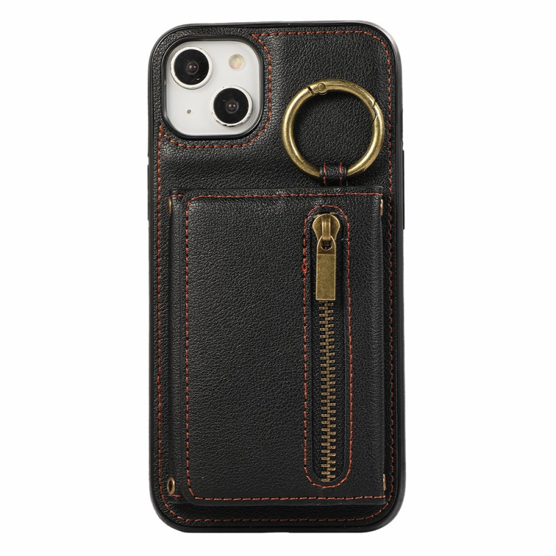 Portemonneehoesje iPhone 14 met rits en schouderriem