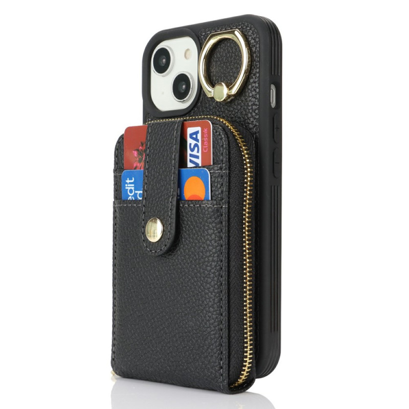 Hoesje iPhone 14 / 13 Zakje met rits en ring
