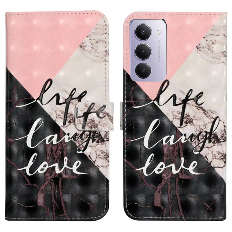 Xiaomi Redmi 15 4G Life Laugh Love 3D hoesje