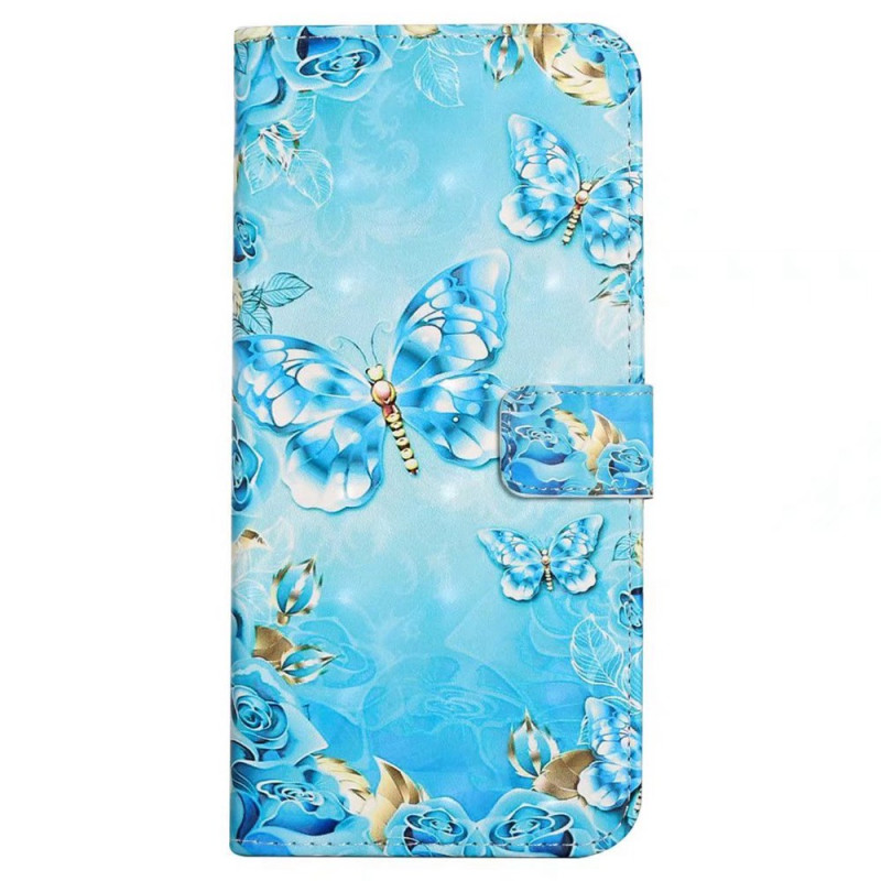 Xiaomi Redmi 15 4G hoesje 3D Blauwe Vlinders