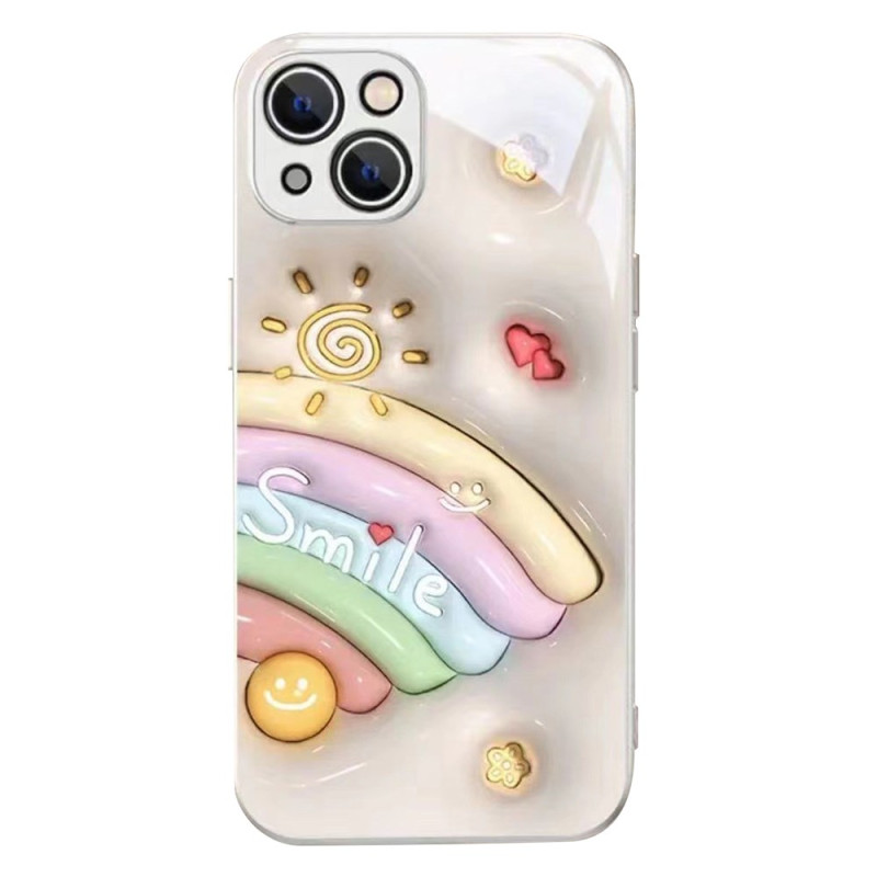Hoesje voor iPhone 13 Regenboog en smiley-ontwerp