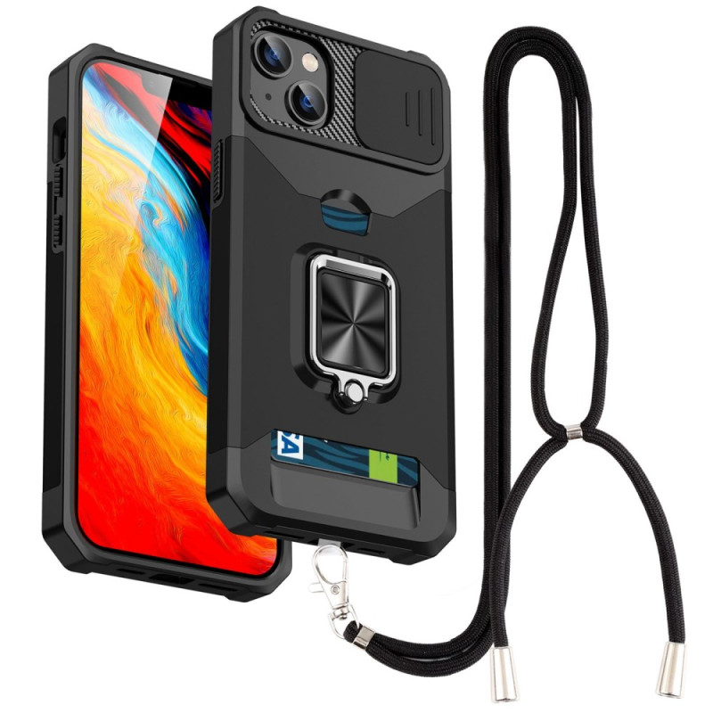 Ultra-Resistent iPhone 13 Lanyard hoesje met steun en lensbescherming