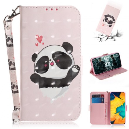 Samsung Galaxy A30 Panda Love Strap Case