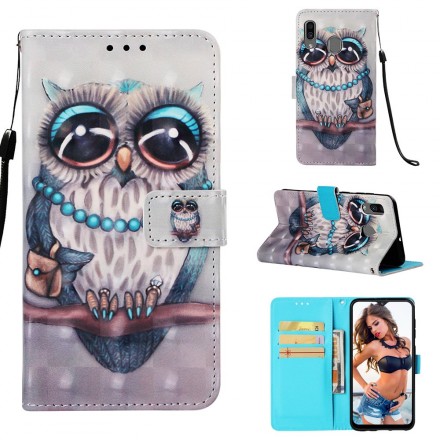Samsung Galaxy A30 Miss Owl Lanyard Hoesje