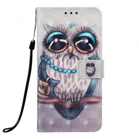 Samsung Galaxy A30 Miss Owl Lanyard Hoesje