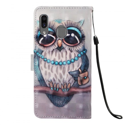 Samsung Galaxy A30 Miss Owl Lanyard Hoesje