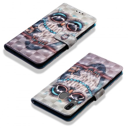 Samsung Galaxy A30 Miss Owl Lanyard Hoesje