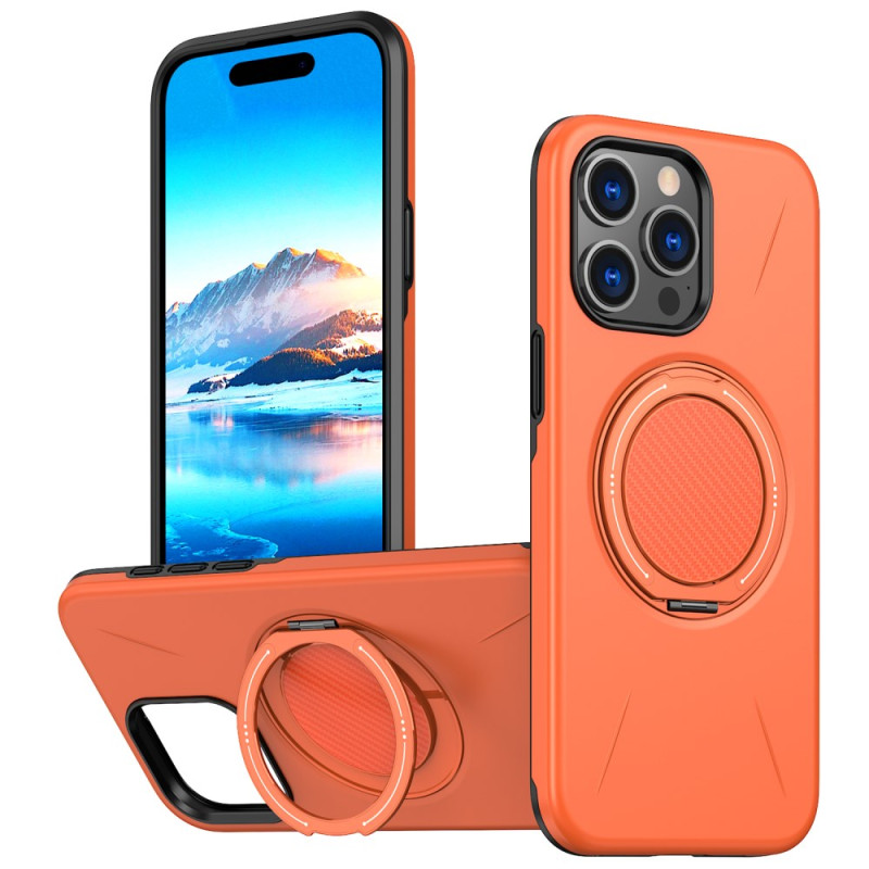 Magnetisch metalen effect iPhone 14 Pro hoesje met roterende ondersteuning