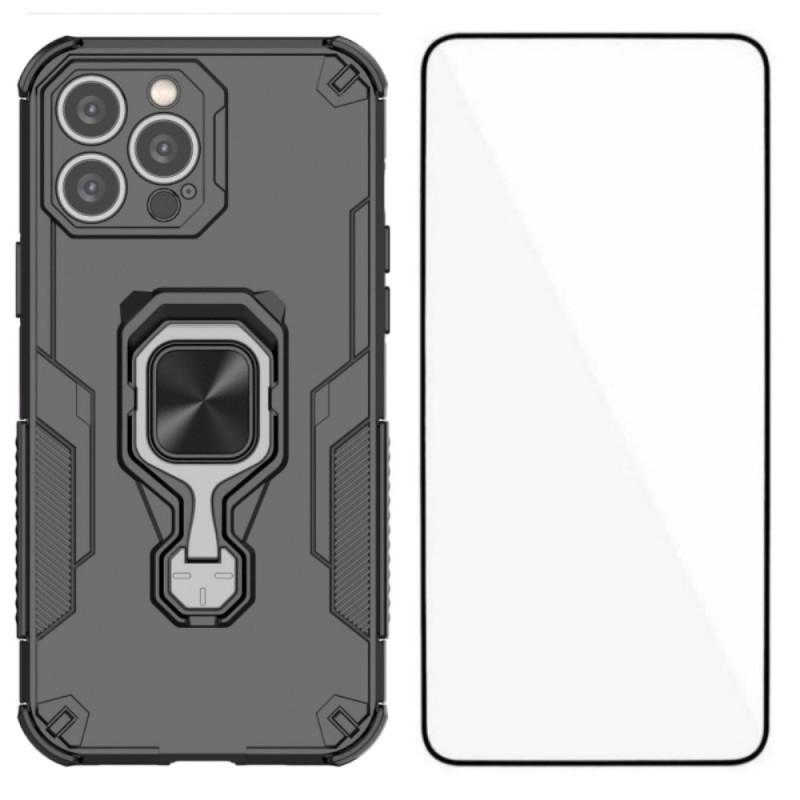 Ultrabestendige iPhone 14 Pro-behuizing met standaard en screenprotector
