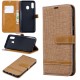 Samsung Galaxy A30 Stof & Leder Effect Hoesje