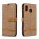 Samsung Galaxy A30 Stof & Leder Effect Hoesje