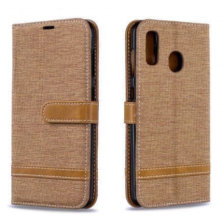 Samsung Galaxy A30 Stof & Leder Effect Hoesje