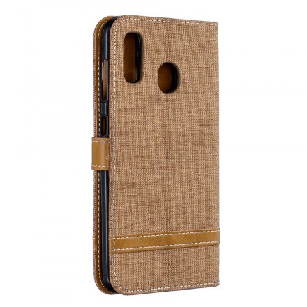 Samsung Galaxy A30 Stof & Leder Effect Hoesje