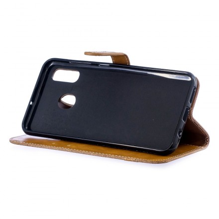 Samsung Galaxy A30 Stof & Leder Effect Hoesje