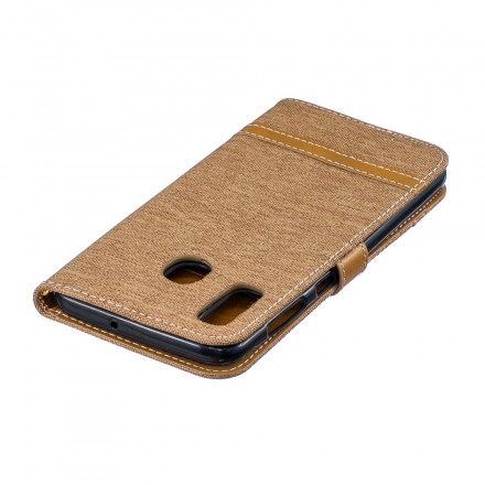 Samsung Galaxy A30 Stof & Leder Effect Hoesje