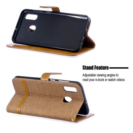 Samsung Galaxy A30 Stof & Leder Effect Hoesje