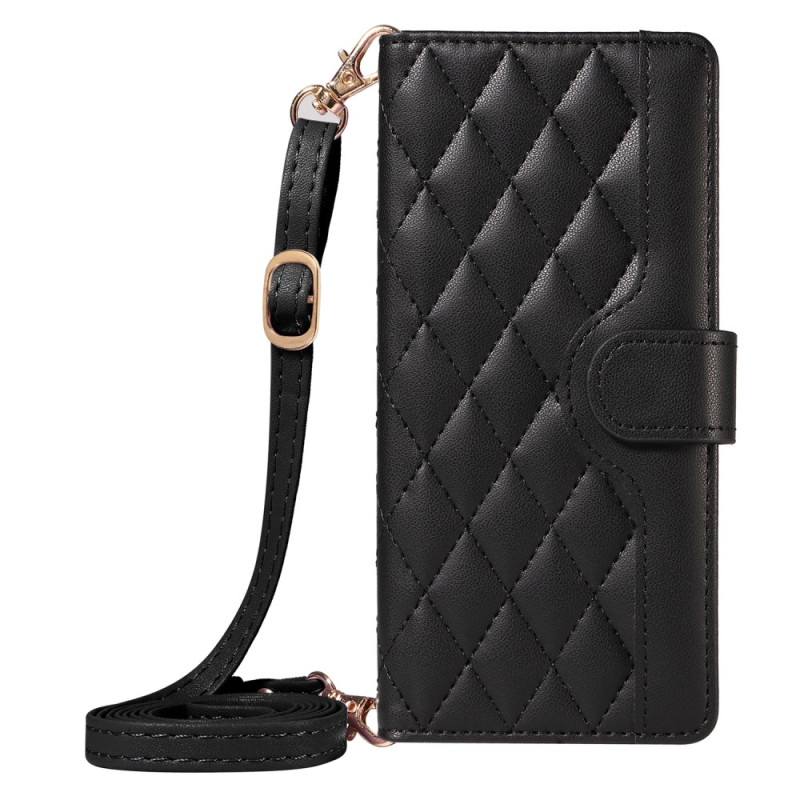 iPhone 14 Pro Gewatteerd Design Hoesje met Riemen