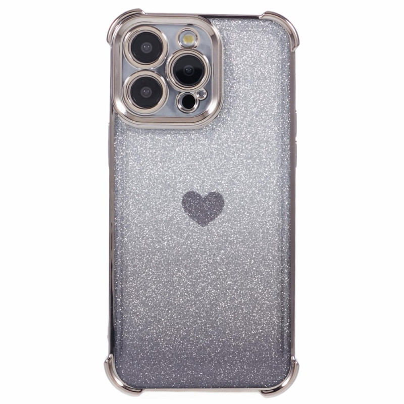 Hart en glitter iPhone 14 Pro hoesje