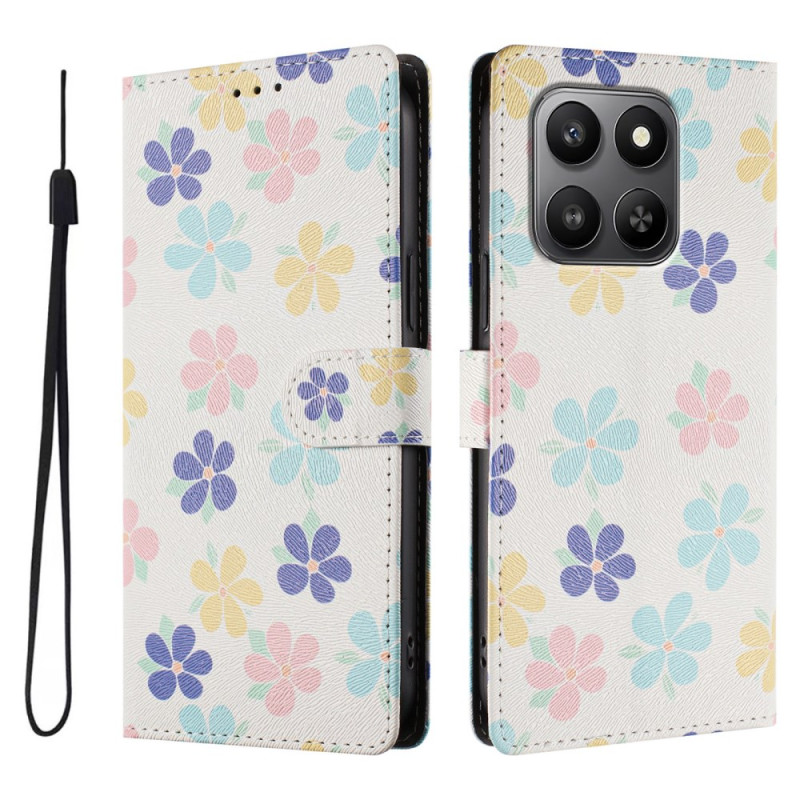 Honor 400 Smart 5G / 4G Etui Gekleurde bloemen