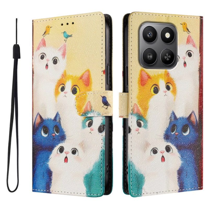 Honor 400 Smart 5G / 4G Etui Gekleurde Katten