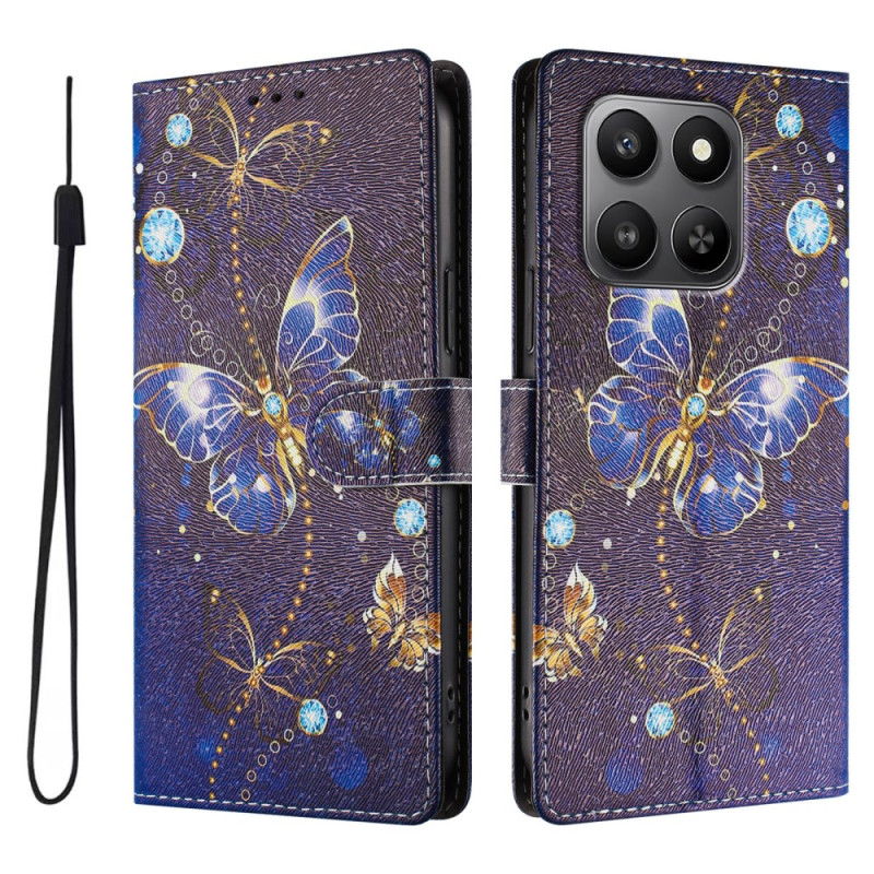 Honor 400 Smart 5G / 4G Etui Blauwe Vlinders