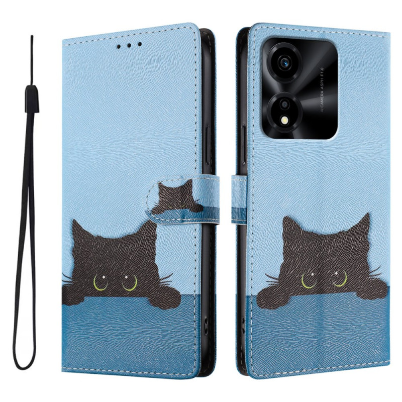 Honor X5c Plus Hoesje Cat Zwart