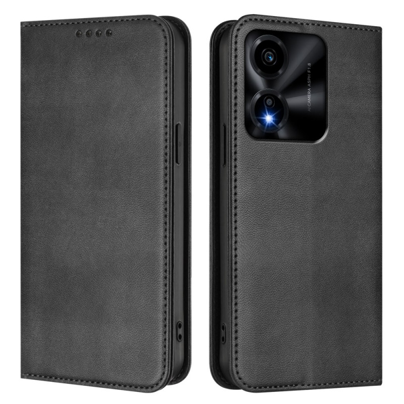 Honor X5c Plus Leer Effect Tan Flip Cober