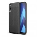 Samsung Galaxy A50 Lederen Hoesje Lychee Effect Dubbele Lijn