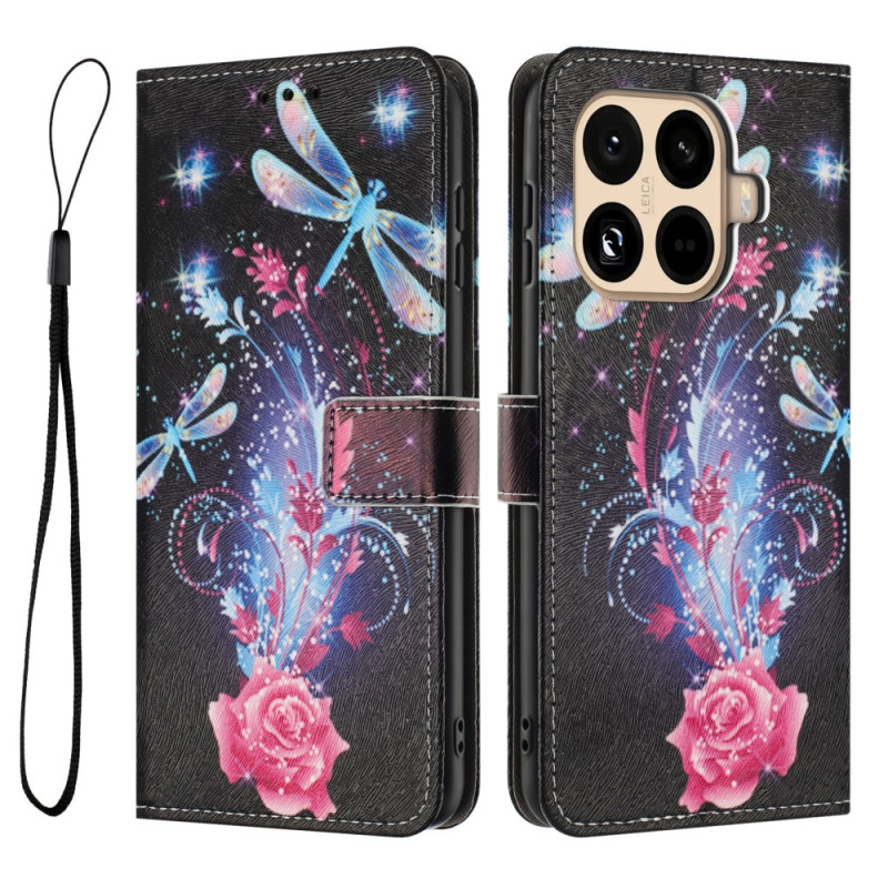 Xiaomi 15T Pro Hoesje Roze met Libellen