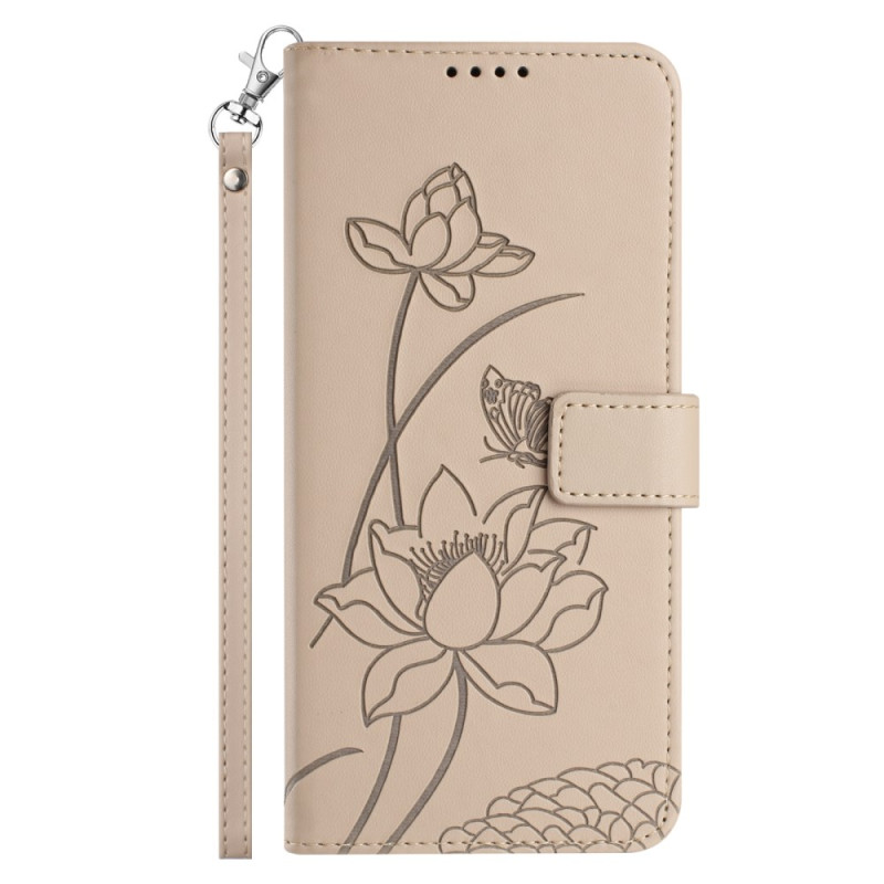 Xiaomi Redmi 15C 5G / 4G / Poco C85 sleutelkoord Lotus patroon hoesje