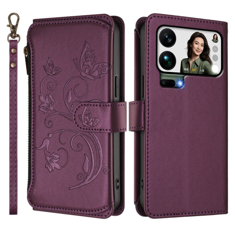 Hoesje Xiaomi 17 Pro Max Wallet Bloemen