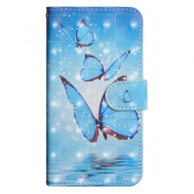 Hoesje Huawei Y6 2019 Vliegende Blauwe Vlinders