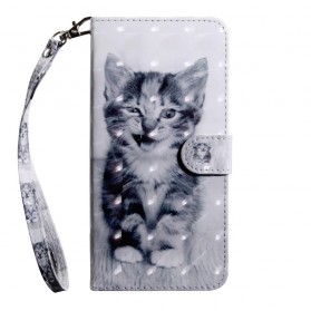Hoesje Huawei Y6 2019 Cat Zwart en Wit