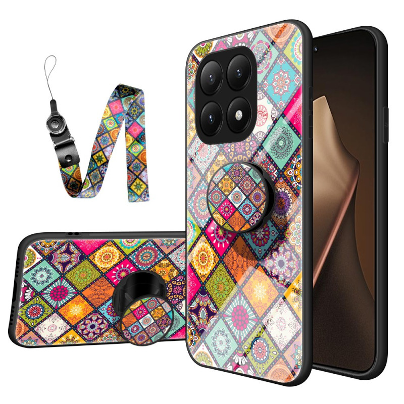 Xiaomi 15T Pro hoesje patchwork beugel en voering