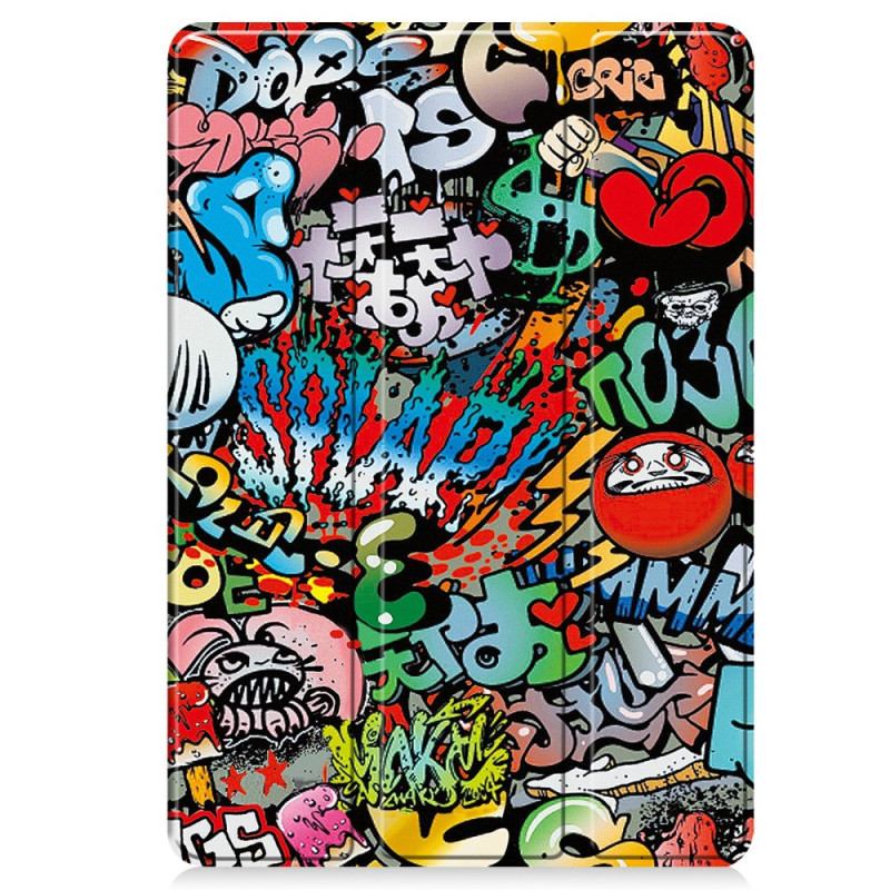 Slimme Samsung Galaxy Tab S11 Stylus Hoesje Graffiti